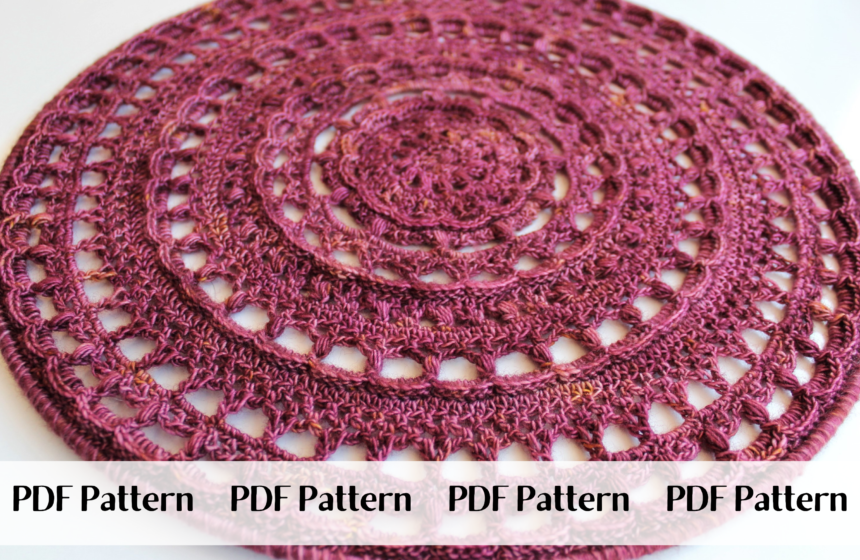 Cabernet Doily, Mandala Wall Hanging Crochet Pattern