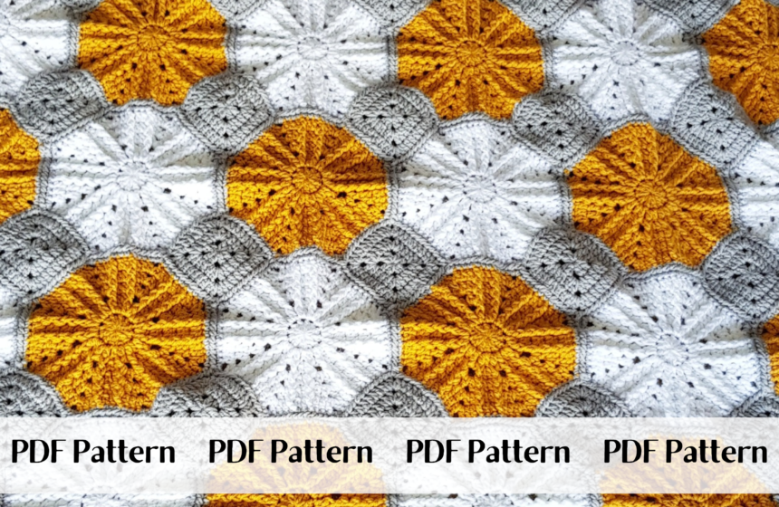 Octagon Fireworks Crochet Blanket Pattern