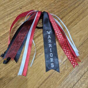 Sports team hair ribbons